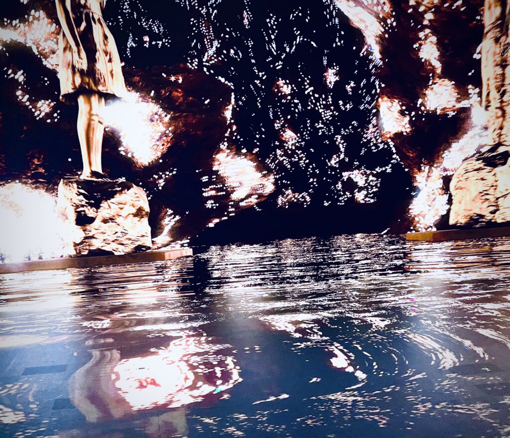 Layne Morgan fine art light painting photograph with abstract reflections and illuminated color patterns