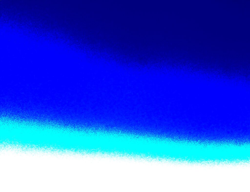 Minimalist blue gradient horizon with soft light transition – abstract fine art photography by Layne Morgan