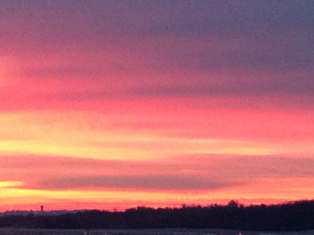 Pink and orange sunset sky gradient – fine art sunset photography by Layne Morgan